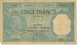 20 Francs BAYARD Faux FRANCE 1918 F.11.03x F+