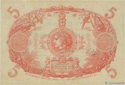 5 Francs Cabasson bleu FRENCH GUIANA 1942 P.01d SC+