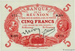 5 Francs Cabasson rouge ÎLE DE LA RÉUNION 1916 P.14 pr.NEUF