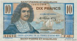10 Francs Colbert SAINT PIERRE E MIQUELON 1947 P.23 FDC