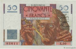 50 Francs LE VERRIER FRANCE 1947 F.20.07 AU+