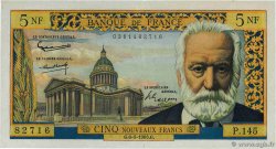 5 Nouveaux Francs VICTOR HUGO FRANCE 1965 F.56.18 XF