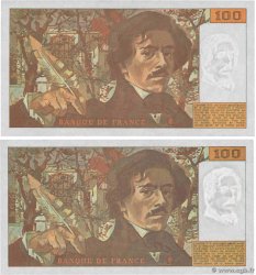 100 Francs DELACROIX imprimé en continu Lot FRANCE 1993 F.69bis.07 AU