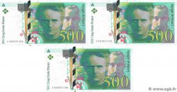 500 Francs PIERRE ET MARIE CURIE Consécutifs FRANCIA 2000 F.76.05 FDC