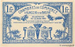 1 Franc FRANCE régionalisme et divers Ajaccio et Bastia 1920 JP.003.09 TTB+