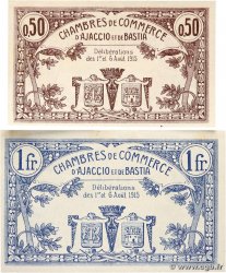 50 Centimes et 1 Franc Lot FRANCE régionalisme et divers Ajaccio et Bastia 1915 JP.003.01 et 02 SPL