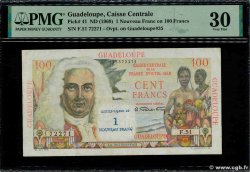 1 NF sur 100 Francs La Bourdonnais GUADELOUPE 1960 P.41 TTB