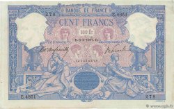 100 Francs BLEU ET ROSE FRANCE 1907 F.21.21 TTB