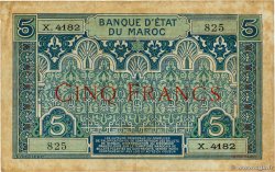 5 Francs MAROC 1924 P.09 pr.TTB