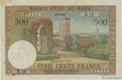 500 Francs MAROC 1956 P.46 TTB+