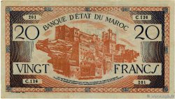20 Francs MAROC 1943 P.39 TTB