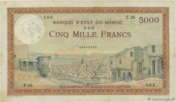 5000 Francs MAROC 1945 P.23 TTB