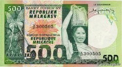 500 Francs - 100 Ariary MADAGASCAR 1974 P.064a SUP+