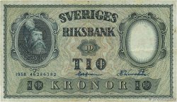 10 Kronor SUÈDE 1958 P.43f TB+
