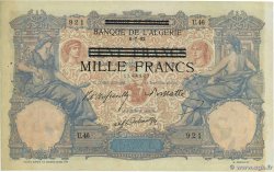 1000 Francs sur 100 Francs TUNISIE 1942 P.31 SUP