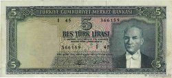 5 Lira TURQUIE 1965 P.174 TB+