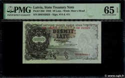 10 Latu LATVIA 1939 P.29 UNC