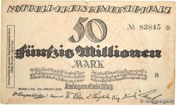 50 Millionen Mark ALLEMAGNE Pfalz 1923 K.4286b TTB