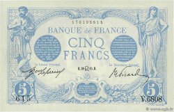 5 Francs BLEU FRANCE 1915 F.02.29 XF