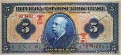 5 Mil Reis Numéro spécial BRÉSIL 1925 P.029b