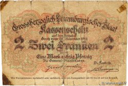 2 Francs / 1 Mark 60 Pfennig LUXEMBOURG 1914 P.22 G