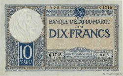 10 Francs MAROC 1941 P.17b TTB+