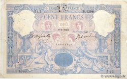 100 Francs BLEU ET ROSE FRANCE 1906 F.21.20