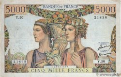 5000 Francs TERRE ET MER FRANCE 1951 F.48.04