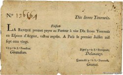10 Livres Tournois typographié FRANCE 1720 Dor.22