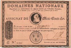 300 Livres sans coupons FRANCE 1790 Ass.02a TTB+