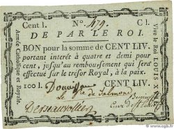 100 Livres Bon de Laval FRANCIA 1793 Laf.- SC