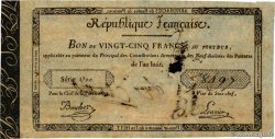 25 Francs Bon au Porteur FRANCE 1798 Laf.219 TTB