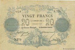 20 Francs type 1871 - Bleu FRANCIA 1872 F.A46.03 BC+