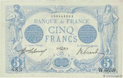 5 Francs BLEU FRANCIA 1915 F.02.29 EBC+