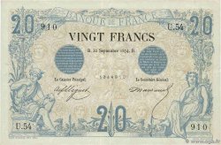 20 Francs NOIR FRANCE 1874 F.09.01 VF+