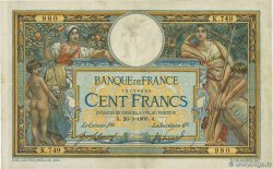 100 Francs LUC OLIVIER MERSON avec LOM FRANCE 1909 F.22.02 TB à TTB