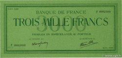 3000 Francs Essai FRANCE 1938 NE.1938.01b UNC-