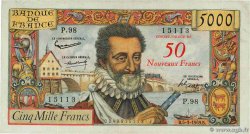 50 NF sur 5000 Francs HENRI IV FRANCE 1959 F.54.02