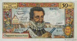 50 Nouveaux Francs HENRI IV FRANCE 1959 F.58.02 SUP
