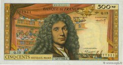 500 Nouveaux Francs MOLIÈRE FRANCE 1964 F.60.06 SUP