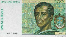 200 Francs MONTESQUIEU Épreuve FRANCIA 1981 NE.1987.03 FDC