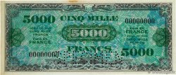 5000 Francs DRAPEAU Spécimen FRANCE 1944 VF.23.00Sp SUP