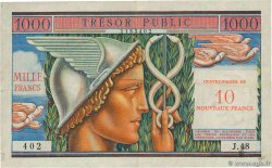 10NF sur 1000 Francs TRÉSOR PUBLIC FRANCE 1960 VF.38.01 XF-