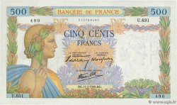 500 Francs LA PAIX FRANCE 1940 F.32.04 SPL