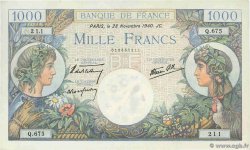 1000 Francs COMMERCE ET INDUSTRIE FRANKREICH 1940 F.39.02 fVZ