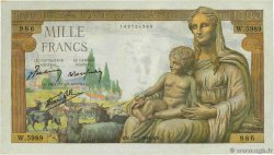 1000 Francs DÉESSE DÉMÉTER FRANCE 1943 F.40.25 SPL+
