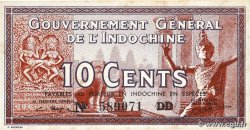 10 Cents INDOCHINE FRANÇAISE 1939 P.085d