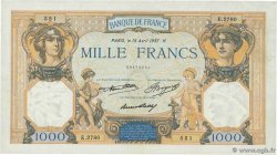 1000 Francs CÉRÈS ET MERCURE FRANCIA 1937 F.37.10 MBC