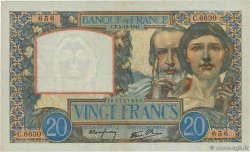 20 Francs TRAVAIL ET SCIENCE FRANCE 1941 F.12.20 pr.SUP