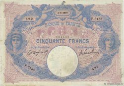 50 Francs BLEU ET ROSE FRANCE 1907 F.14.19 F